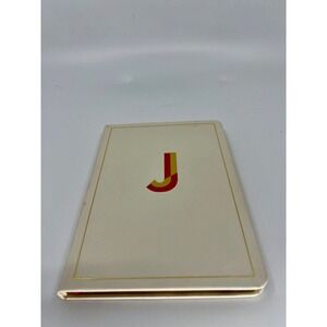 Target Opalhouse Monogrammed Gold Leaf J Striped Notebook Journal 7.5" X 5" NEW
